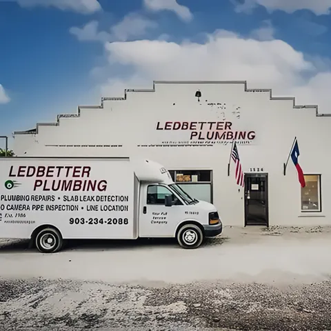 A photograph of its work, from Ledbetter Plumbing’s own photographs.