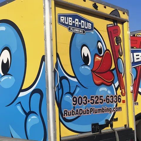A photograph of its work, from Rub-A-Dub Plumbing’s own photographs.